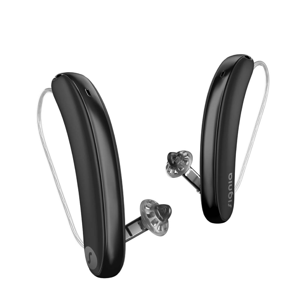 Styletto 7IX Slim RIC R Nero Nero lucido Apparecchi Acustici