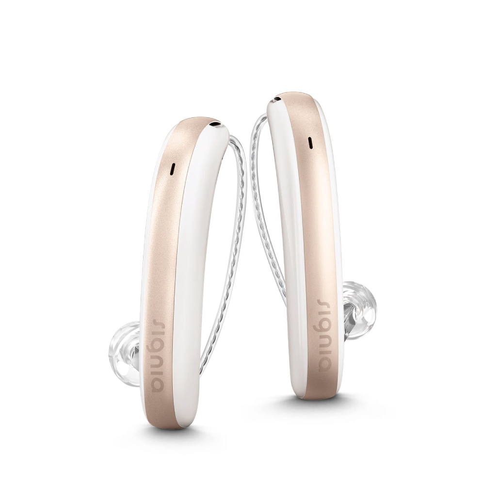 Styletto 7X Bianco neve Oro rosa Apparecchi Acustici