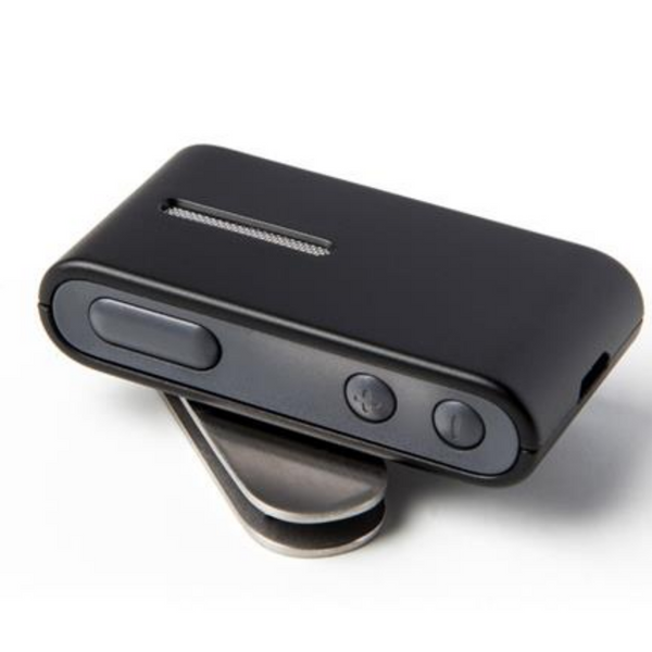 Accessorio Microstream, modello Oticon Connectclip, Colore nero, Foto da un'angolazione, Apparecchi acustici con servizio illimitato Auzen