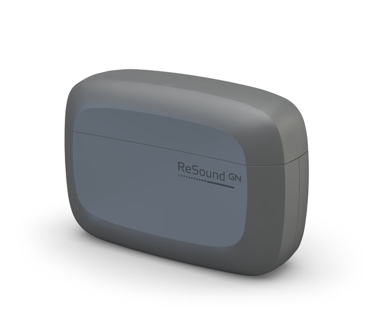 Caricabatterie portatile premium in antracite per gli apparecchi acustici ReSound ONE 5/9